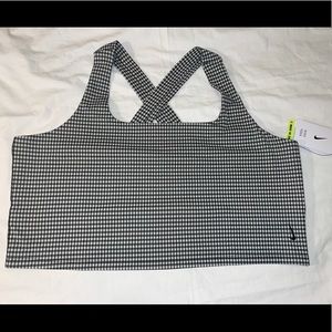 Nike Yoga Womens Cropped Gingham Tank  2X